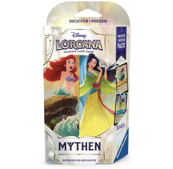 Disney Lorcana Myths Starter Deck Ariel & Mulan - German - New & Sealed