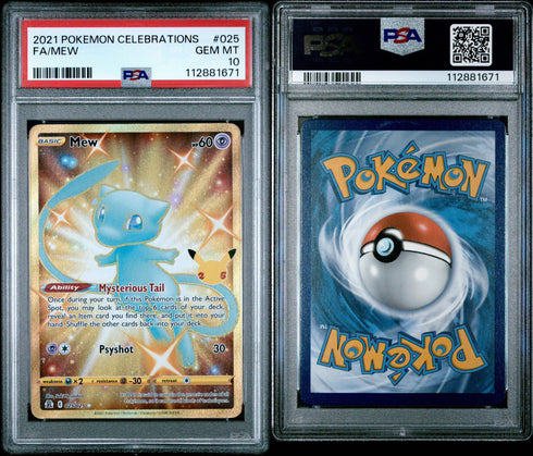 PSA 10 Mew Gold 025/025 – Pokémon Celebrations 25th Anniversary – GEM MINT