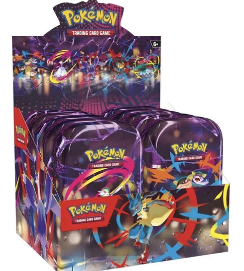 Pokémon Mega Heroes Mini Tin Display - Booster Box - OVP - German