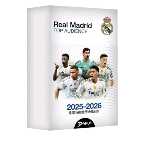 DAKA Real Madrid 2025/26 Top Audience Box Display Caseware – Neu & OVP