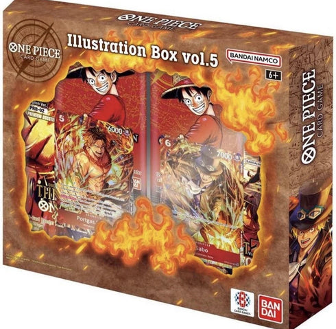 One Piece Card Game Illustration Box IB-05 – 2x OP13 & 2x PRB02 – Promo – English – New & Sealed