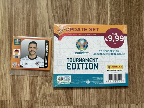 Panini EURO 2020 Tournament Edition - Update Set 72 Sticker + 11 x