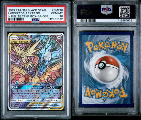 PSA 10 Lavados Zapdos Arktos GX SM210 – Pokémon Tag Team Deutsch – GEM MINT